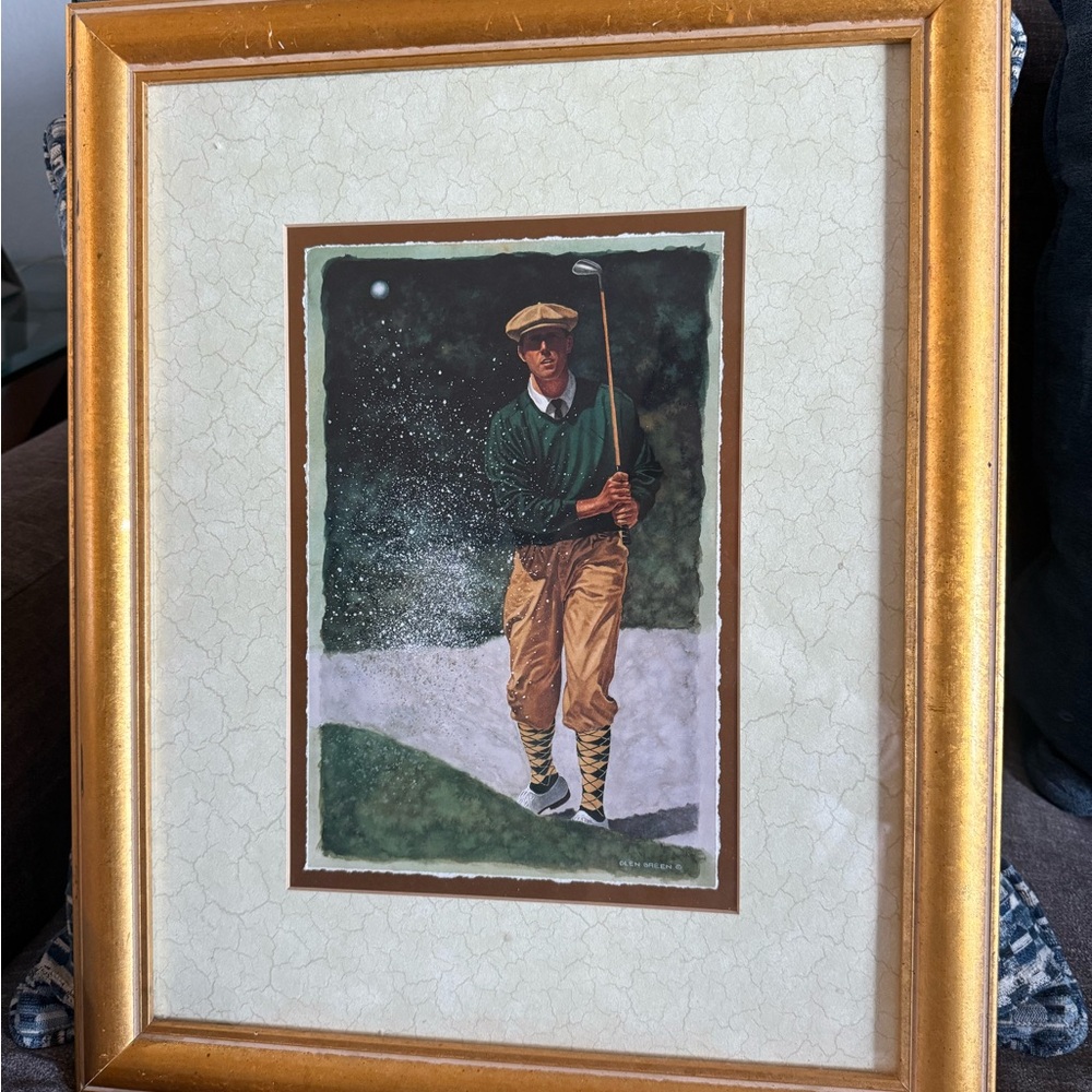 The Art of Golf - The Sand Wedge by Glen Green Framed